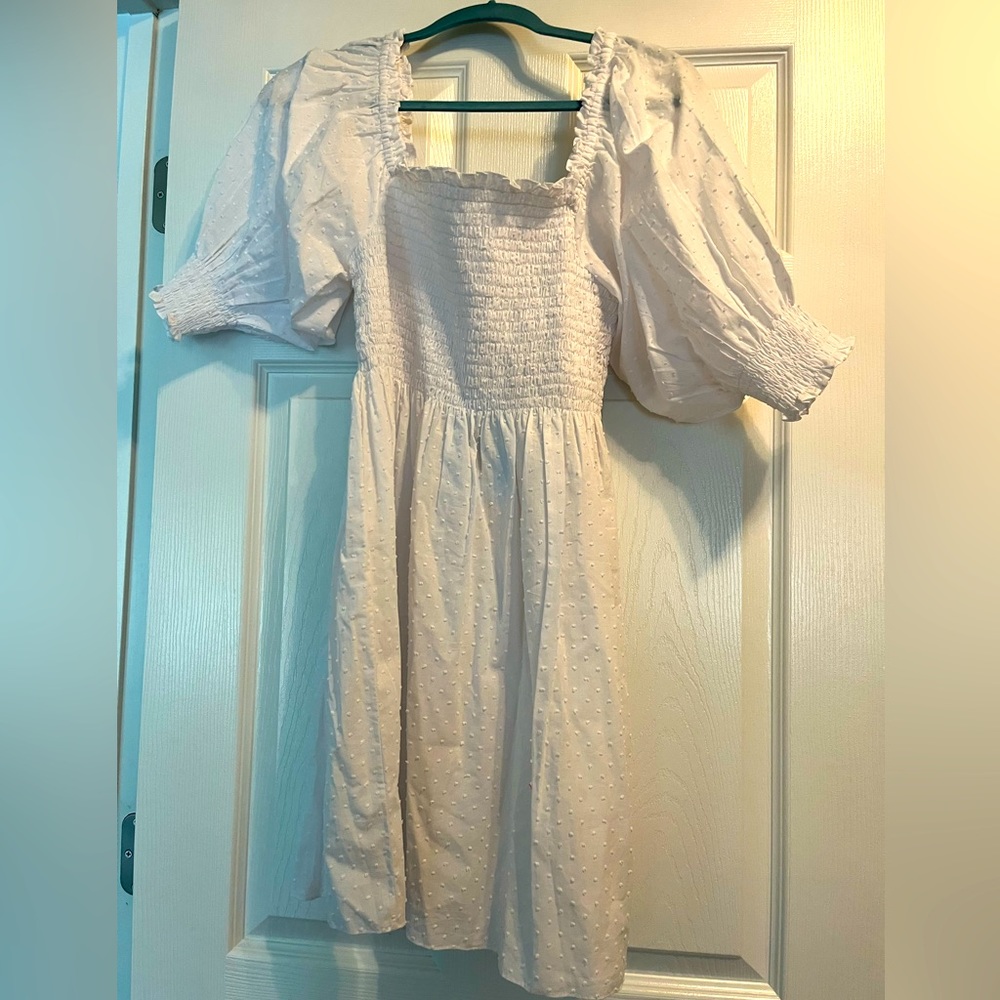 Hill House white Swiss dot nap dress